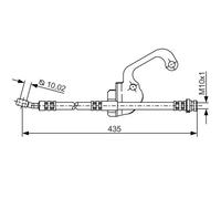 Flexible brake hose 1 987 481 299 BOSCH for HYUNDAI TERRACAN