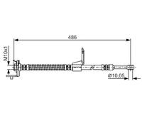 Flexible brake hose 1 987 481 372 BOSCH for HYUNDAI GETZ