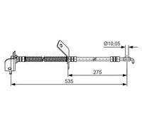 Flexible brake hose 1 987 481 415 BOSCH for KIA HYUNDAI