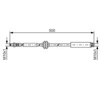 Flexible brake hose 1 987 481 452 BOSCH for FORD KUGA I KUGA I VAN