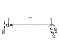 Flexible brake hose 1 987 481 462 BOSCH