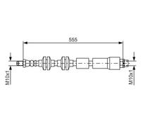Flexible brake hose 1 987 481 569 BOSCH for BMW X1