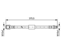 Flexible brake hose 1 987 481 608 BOSCH for MERCEDES-BENZ CLS E-CLASS