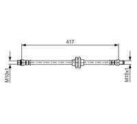 Flexible brake hose 1 987 481 626 BOSCH for DACIA RENAULT