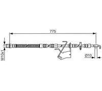 Flexible brake hose 1 987 481 685 BOSCH for PEUGEOT CITROËN
