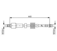 Flexible brake hose 1 987 481 688 BOSCH for CITROËN DS