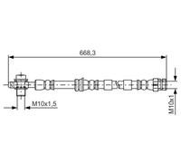Bosch 1987481693 Brake Hose (BH1577)
