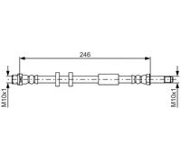Flexible brake hose 1 987 481 714 BOSCH for AUDI A8 D4