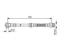 Flexible brake hose 1 987 481 724 BOSCH for MITSUBISHI LANCER VII