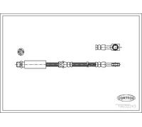 Flexible brake hose 19032243 CORTECO for OPEL ASTRA G Hatchback ASTRA G Estate