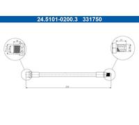 ATE 24.5101-0200.3 Brake hose