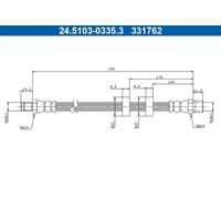 ATE 24.5103-0335.3 Brake hose