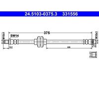 ATE 24.5103-0375.3 Brake hose