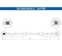 Flexible brake hose 24.5103-0410.3 ATE for BMW 5 5 Touring