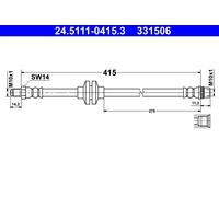 Brake Hose For Dacia DUSTER 17- Renault ARKANA 19- KAPTUR 16- 462107756R