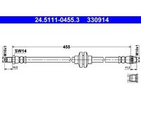 ATE 24.5111-0455.3 Brake hose