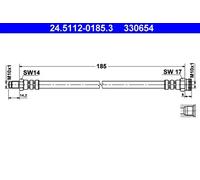 Flexible brake hose 24.5112-0185.3 ATE for FIAT PANDA PANDA Hatchback Van STILO