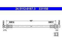 Flexible brake hose 24.5112-0187.3 ATE for FIAT LANCIA