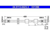Flexible brake hose 24.5113-0423.3 ATE for BMW 5 5 Touring 7 8