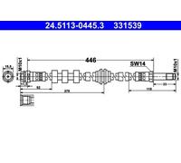ATE 24.5113-0445.3 Brake hose