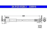 ATE 24.5123-0328.3 Brake hose