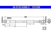 Brake Hose for MERCEDES-BENZ ATE 24.5123-0380.3