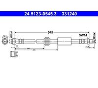 BRAKE HOSE PIPE LINE FOR MERCEDES BENZ GL CLASS X164 OM 642 822 M 273 923 M 273