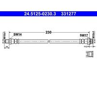 ATE Brake Hose 24.5125-0230.3 Brake Line,Brake Pipe BMW,3 Touring (E91),3 Limousine (E90),1 Schrägheck (E87),1 Schrägheck (F20),3 Touring (F31)