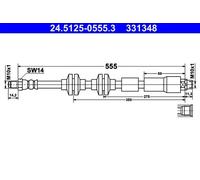 ATE 24.5125-0555.3 Brake hose