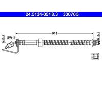 ATE 24.5134-0518.3 Brake hose