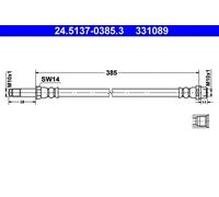 ATE 24.5137-0385.3 Brake hose