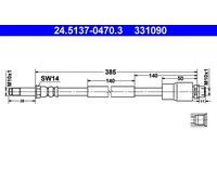 ATE 24.5137-0470.3 Brake hose