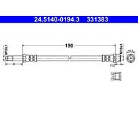 BRAKE HOSE FOR VW TRANSPORTER/Bus/CARAVELLE/T5/Mk/Platform/Chassis/Van KOMBI
