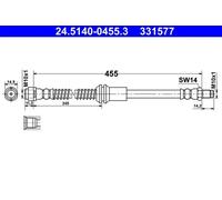 NEW BRAKE HOSE PIPE LINE FOR MERCEDES BENZ C CLASS T MODEL S204 OM 642 961 OM