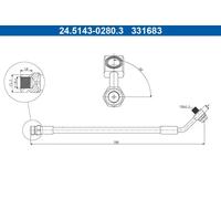 REAR BRAKE HOSE FITS: SEAT LEON ST 1.4 TSI/2.0 TDI/1.8 TSI/1.2 TSI/1.6 TDI/1.