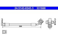 ATE 24.5143-0343.3 Brake hose