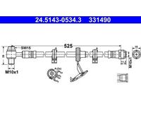 ATE 24.5143-0534.3 Brake hose