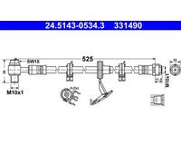 ATE 24.5143-0534.3 Brake hose