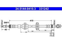 ATE 24.5144-0410.3 Brake hose