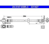 BRAKE HOSE FOR VW SEAT PASSAT VARIANT 3A5 35I ABV ABF AAA PASSAT 3A2 35I ADX ATE