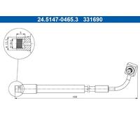 ATE 24.5147-0465.3 Brake hose