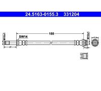 BRAKE HOSE FOR FORD MONDEO IV SALOON BA7 JTBB JTBA PNBA TPBA T1BA T1BB T1BC ATE