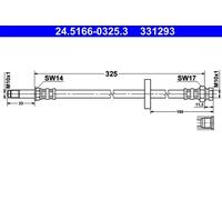 Flexible brake hose 24.5166-0325.3 ATE for SKODA VW