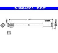 BRAKE HOSE FOR BMW 7 E38 M57 D30 M67 D39 M62 B35 M52 B28 M62 B44 M60 B30 ATE