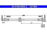 Brake Hose ATE 24.5169-0555.3 for BMW 7 (E65, E66, E67) 3.0 2005-2008