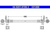 BRAKE HOSE FOR RENAULT KANGOO/Express/Rapid/GRAND/II K9K808/608/628/816 1.5L