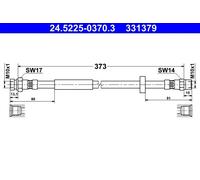 ATE 24.5225-0370.3 Brake hose