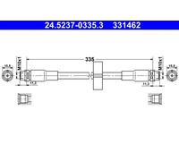 Flexible brake hose 24.5237-0335.3 ATE for AUDI ALLROAD C5