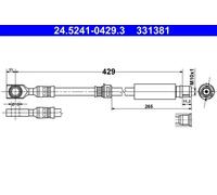 BRAKE HOSE PIPE LINE FOR VAUXHALL OPEL MERIVA MK II B A 13 DTE A 17 DTS A 17 DTC