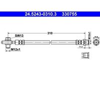 BRAKE HOSE FOR AUDI VW A6 4B2 C5 AKN AFB ASN BDV ARE BES AZA AJK AGE ASG ARS ATE